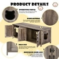 thumbnail image 6 of Magic Union Cat Litter Box Enclosure for 2 Cats,Hidden Cat Dual Washroom Wooden Furniture with Double Rooms and 2 Cat Head Shaped Holes,47.2”L x 19.7”W x 19.7”H Large Cat House for Living Room,Bedroom, 6 of 6