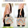 thumbnail image 4 of FORMRS Womens Corduroy Tote Bag Crossbody Shoulder Handbag with Pocket, Pink Retro Sun, 4 of 7