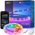 thumbnail image 1 of Tiras de luces LED inteligentes Lepro S1 AI - Tiras de luz MagicColor con inserción IC, reconocimiento facial AI, sincronización de música LightBeats, control de voz a través de la aplicación, luces R, 1 of 5