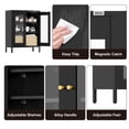 thumbnail image 3 of Elegant Small Display Cabinet with Glass Doors,Metal Storage Cabinets FreeStanding Floor Cabinet with 2-Shelves for Home,Office,Living Room,Bathroom, 3 of 7