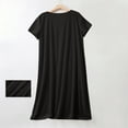 thumbnail image 6 of Nightgowns for Women Crewneck Night Gown Short Sleeve Sleep Shirt T Shirt Sleepwear Soft Sleep Dress, 6 of 6