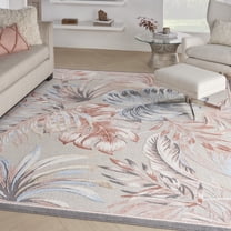 Nourison Pompeii Contemporary Tropical Multicolor 7'10" x 9'10" Area Rug, (8' x 10')