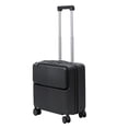 thumbnail image 2 of GZCW 18" Hard Shell Suitcase, Spinner Wheel Luggage with Compartment, Built-In USB/ Type C Port, Carry-on Luggage with Cup & Phone Holder, 2 of 7