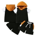 thumbnail image 6 of YTDSCS Toddler Baby Infant Summer Clothes Outfits for Boys Girls 3M-3Years Hooded Short Sleeve Hooded Sweatsuit Top+Shorts Pants Infant 2 Piece Outfits, 6 of 8