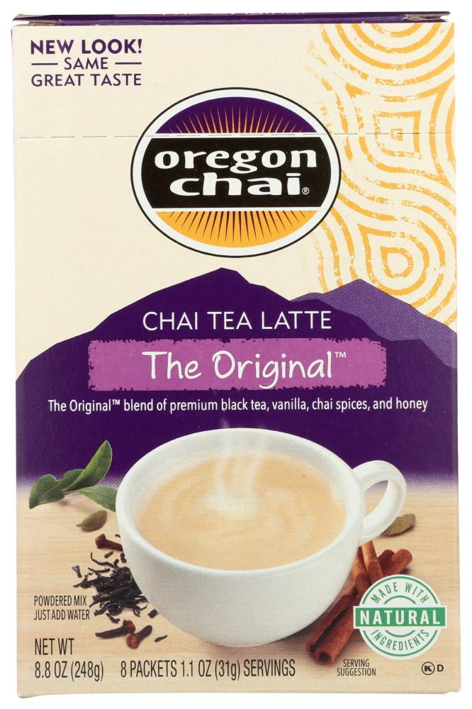 Oregon Chai The Original Powdered Mix Chai Tea Latte, 8 Pc (Pack of 6)