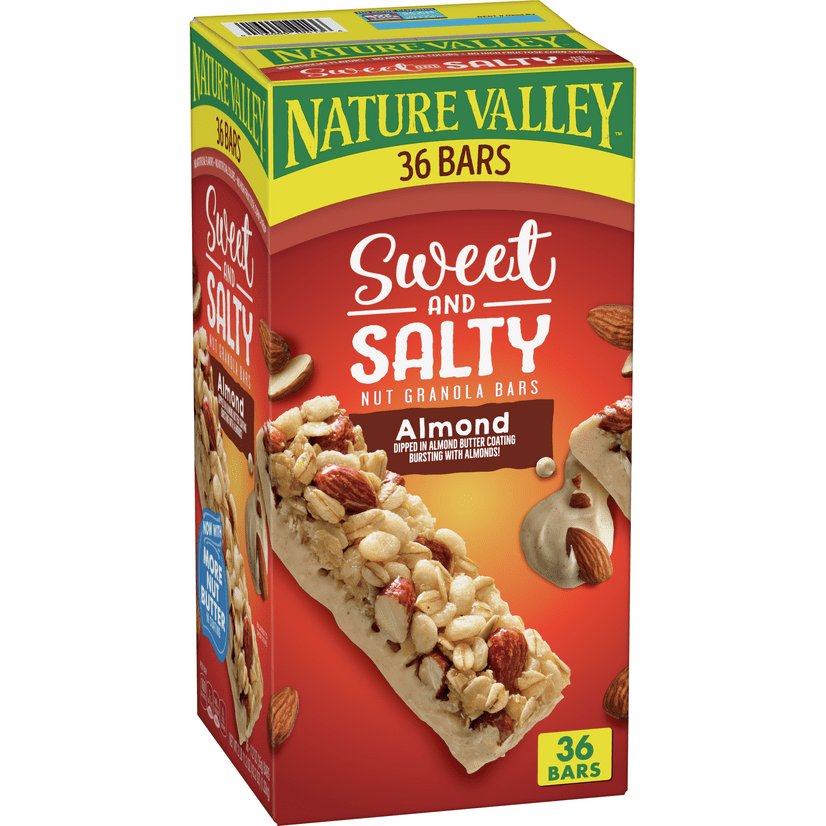 Nature Valley Granola Bars, Sweet and Salty Nut, Almond, 36 Bars, 43.2
