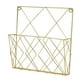 thumbnail image 3 of Revistero metálico de pared, soporte para periódicos y libros, folleto decorativo Oro, 3 of 9