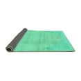 thumbnail image 2 of Ahgly Company Indoor Square Abstract Turquoise Blue Modern Area Rugs, 7' Square, 2 of 4