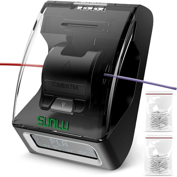 SUNLU Official Filament Connector, 400Pcs PTFE Sleeve Filament Splicer for 3D Printer Filament 1.75mm, Fast Heating Filament Welder Compatible with PLA PETG TPU ABS PA Nylon, Easy to Use