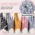 thumbnail image 2 of COOPLUS Womens Fuzzy Socks Warm Fluffy Winter Slipper Sleep Comfy Socks for Women 5 Pairs, 2 of 7