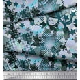 thumbnail image 2 of Soimoi Poly Georgette Fabric Star,Skull & Texture Print Fabric by the Yard 42 Inch Wide, 2 of 3