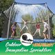 thumbnail image 3 of Aspersor de trampolín para niños con luces LED de trampolín de 39,4 pies Aspersor de agua para trampolín exterior de 39 pies de largo con control remoto Luz LED con borde de trampolín, 3 of 4