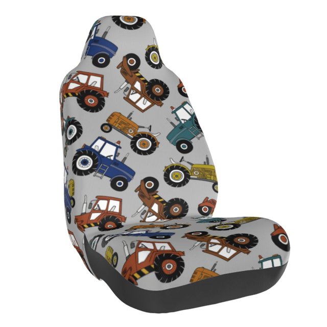 Balery Color Tractor Funda de Asiento para Auto con Diseño - Cubierta Frontal Suave y Transpirable con Protector Antideslizante- 1 Unidad