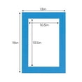 thumbnail image 3 of Bay Blue Acid Free 13x19 Picture Frame Mats with White Core Bevel Cut for 11x14 Pictures - Fits, 3 of 4