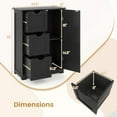 thumbnail image 4 of Giantex Floor Cabinet, Storage Cabinet w/3 Drawers & 1 Cupboard, Great for Bathroom, Living Room, Dining Room, Black, 4 of 9
