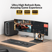 AV Access 8K KVM Switch 2 Monitors 2 Computers for Laptop & Desktop, 100W USB C Charge for Laptop, Ethernet, Docking Station Dual Monitor 8K@60Hz/4K@165Hz, 4xUSB 3.2, Audio, SD, Wired Remote Control(