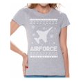 thumbnail image 1 of Awkward Styles Ugly Christmas Shirts for Women Xmas Airforce T-Shirt, 1 of 4