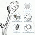 thumbnail image 5 of HOPOPRO Showerhead with Headheld,3 Settings Handheld Showerhead for Bathroom,Hand Held Showerhead with Hose and Bracket, 5 of 6
