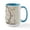 White/Blue Inside, variant on CafePress - Peacock And Spring Flowers Mugs - 15 oz Ceramic Large White Novelty Mug