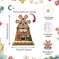 thumbnail image 3 of syligr Wooden Christmas House Ornament, Gingerbread Windmill House Christmas Tabletop Decoration for Mantel Shelf, Holiday Home Decor for Office, Party Gift, 6Inch, Brown, 3 of 7