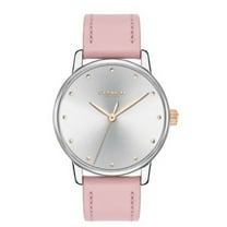 COACH 14503582 GRAND SILVER DIAL PINK LEATHER BAND WOMENS WATCH