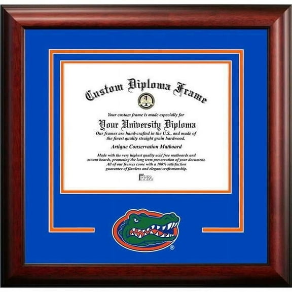 Campus Images FL994SD-16115 16 x 11.5 in. University of Florida Gators Spirit Diploma Frame - Satin Mahogany