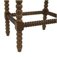 thumbnail image 5 of DecMode Fabric Counter Stool with Traditional Wood Perle Legs and Beige Cushion, Brown, 5 of 10