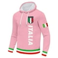 thumbnail image 4 of Valora Men Sweatshirt Men's Hoodies And Sweatshirts Italian Print Letter Graphic Hoodie For Men Stylish Pullover Sweatshirt Casual Wear Comfort Outwear Pink 3XL, 4 of 4