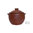 thumbnail image 2 of Clay Handi Or Earthen Pot For Cooking With Lid - Brown, 2 Liters, Handmade, 2 of 4