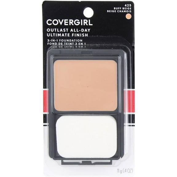 CoverGirl Ultimate Finish Liquid Powder Make Up, Buff Beige [425] 0.40 oz (Pack of 2)