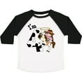 thumbnail image 3 of Inktastic I'm Four-cowgirl Riding Horse Birthday Girls Toddler T-Shirt, 3 of 5