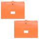 thumbnail image 1 of FloreceBien - Carpeta de archivo expandible de plástico con 9 bolsillos, paquete de 2, color naranja, 1 of 5