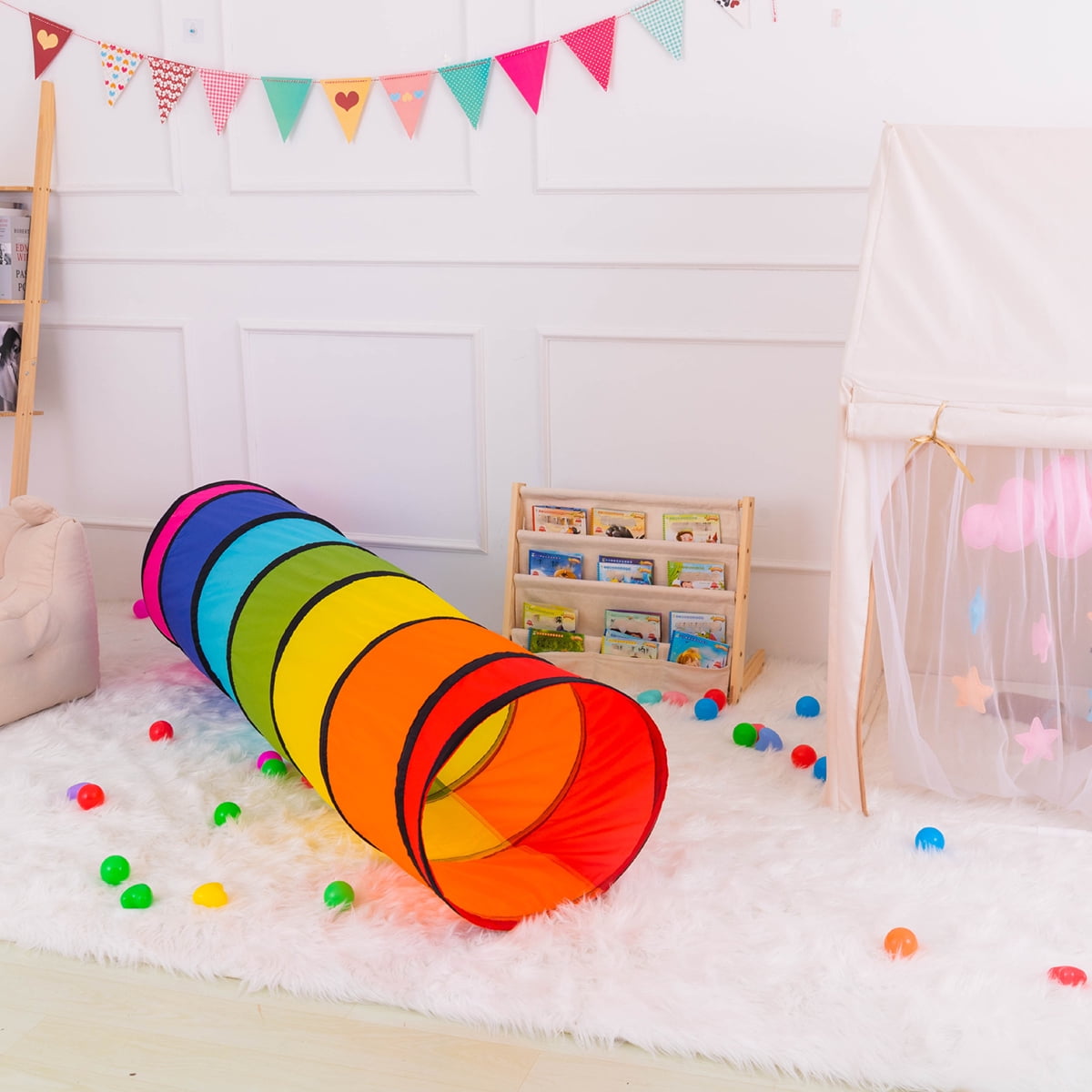 Kids Play Tunnel for Toddlers Colorful Pop Up Crawl Tunnel Playhouse for Boys Girls or Dog Cat Pets Portable Collapsible Children Play Tent Toy for Indoor Outdoor Play Games Walmart