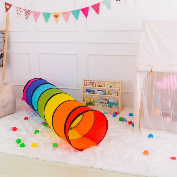 Kids Play Tunnel for Toddlers Colorful Pop Up Crawl Tunnel