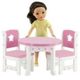 thumbnail image 2 of Emily Rose 14.5 Inch Doll Furniture Lovely Pink and White Doll Table and 2 Chair Dining Set, 2 of 10