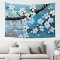 thumbnail image 6 of Shiartex White Flowers Tapestry Home Decor 100% Polyester Wall Art 60x40in, 6 of 7