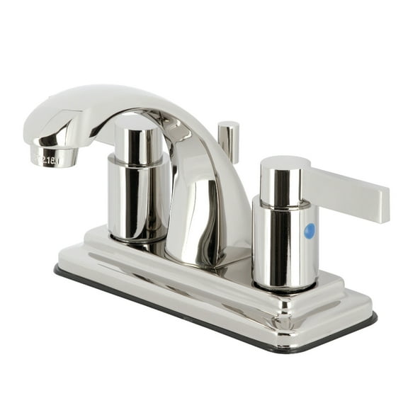 Kingston Brass KB4646NDL NuvoFusion 4 in. Centerset Bathroom Faucet, Polished Nickel