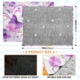 thumbnail image 4 of 70x55 Inches Glow in The Dark Blanket Cozy Throw Camping Blankets for Home and Outdoor Use Purple Butterfly with Swirls, 4 of 8