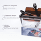 thumbnail image 3 of Lonchera de vidrio con compartimento para guardar alimentos frescos, rectangular, para horno microondas, resistente al calor, caja de regalo., 3 of 3