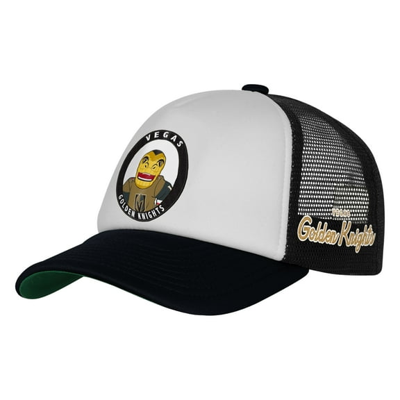 Youth Mitchell & Ness  White Vegas Golden Knights Mascot Adjustable Trucker Hat