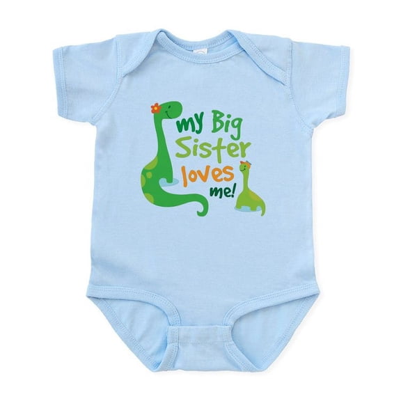 CafePress - My Big Sister Loves Me Body Suit - Baby Light Bodysuit, Size Newborn - 24 Months