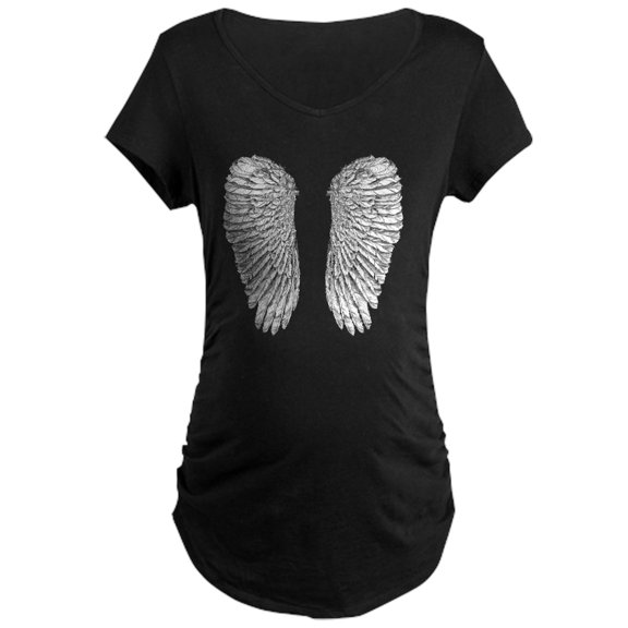 CafePress - Angel Wings Maternity Dark T Shirt - Maternity Dark T-Shirt