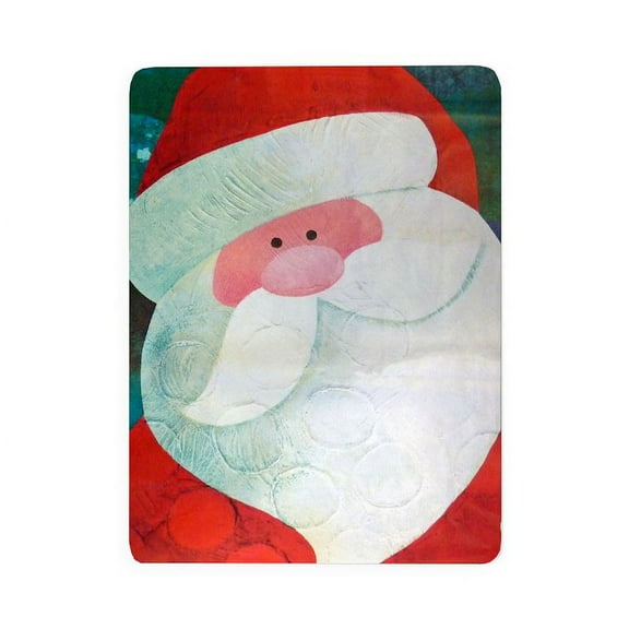 CafePress - Santa Face - Large Sherpa Fleece Throw Blanket 80" x 60"