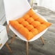 thumbnail image 2 of Xiao Hua Juego de 4 cojines para silla de comedor con lazos, suaves, cómodos y antideslizantes, cuadrados, para cocina, comedor, oficina, sala de estar y patio (naranja)., 2 of 5