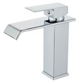 thumbnail image 1 of Grifo de lavabo de un solo orificio, grifo de latón macizo para agua fría y caliente para lavabo de baño, negro mate dorado, 1 of 1