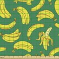 thumbnail image 2 of Ambesonne Fruits Fabric by the Yard Upholstery, Modern Pop Art Bananas Print, 1 Yard, Yellow and Dark Yellow, 2 of 5