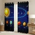 thumbnail image 2 of Manfei Mystic Outer Space Curtains Pack of 2 (42x84 Each) for Kid, Planet Lines Stripes Curtains Blackout, Stars Starry Sky Bedroom Curtains, Curtains Blackout Room Decor, 2 of 6