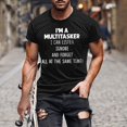 thumbnail image 1 of Qertyioot Hauts de Plage T-Shirt à Manches Courtes Imprimé à Col Rond pour Hommes, Mode Décontractée, 1 of 4