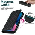 thumbnail image 5 of Feishell Wallet Case Designed for iPhone 13 mini (5.4 inch),Compatible with MagSafe Charger,Stylish PU Leather Magnetic Closure Folio RFID Blocking Protection Card Slots Flip Kickstand Phone Cas,Black, 5 of 10