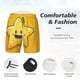 thumbnail image 3 of Fotbe Happy Cartoon Star Traje de Baño para Hombre – Shorts de Natación de Secado Rápido con Forro y Bolsillos-Medium, 3 of 6